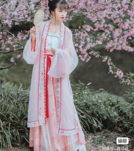 七月夕 丹林诗意 宋抹绣花褙子一片式印花齐...