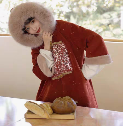 【收】七月夕汉服 祈年 原创对襟针织短衫汉...