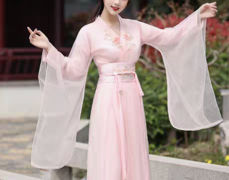 转卖汉服女广袖流仙裙粉色超仙气正品原创古风...