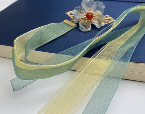 转卖耀如春华 渐变花发夹一对带飘带 原创汉...