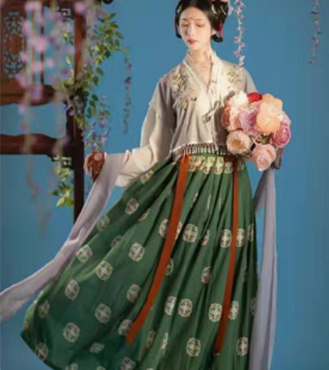 珍缕唐制汉服女正品原创【不夜唐】唐背子齐腰...