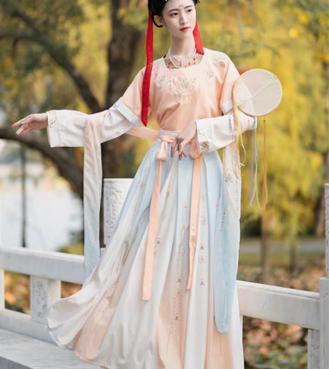 转卖齐腰半臂汉服，整整齐齐M码三件套，只穿...