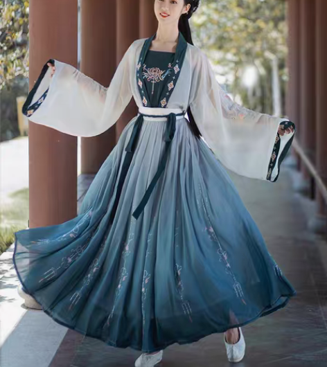 陌上卿安珍缕原创汉服女齐腰襦裙正品对襟秋春...