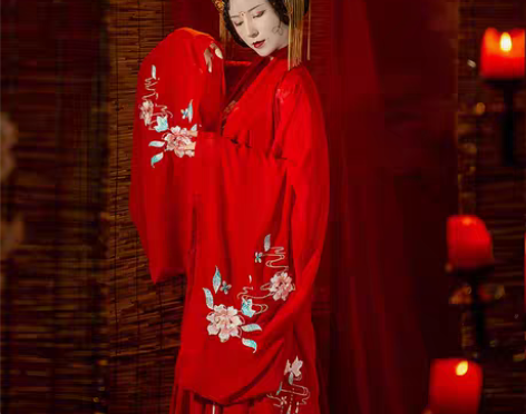 转卖汉服女原创中国风刺绣齐腰齐胸襦裙花嫁春...