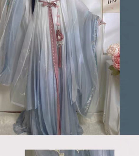 仙楚姬原创汉服【袅袅余音】唐制诃子裙大袖衫...