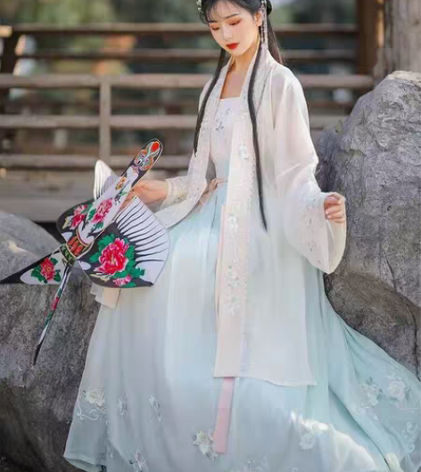 包邮梨花渡澄锦 宋制褙子L码 上衣，L尺码...