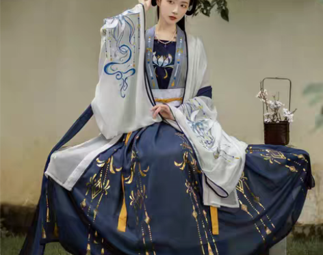 转卖千韵岗琼华汉服女秋冬正品原创古装中国风...