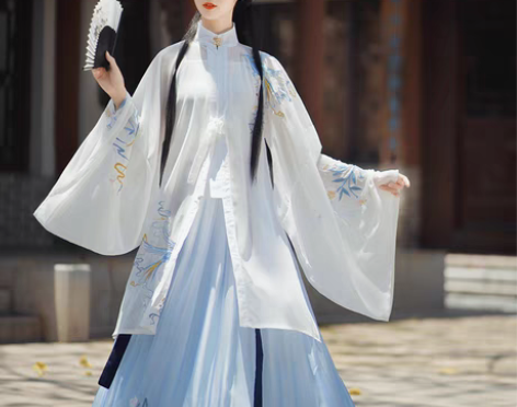 转卖千韵岗汉服女明制立领中国风学生长袄女秋...
