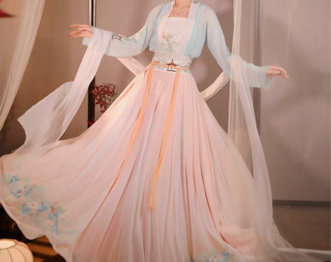 转卖劲合画堂春汉服女正品原创齐腰襦裙薄款6...