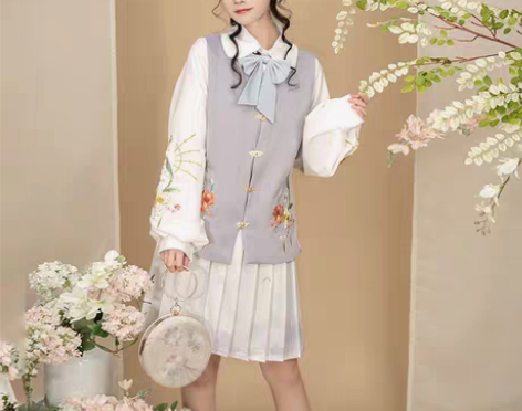 包邮劲合花海神汉服女改良汉元素原创中国风短...