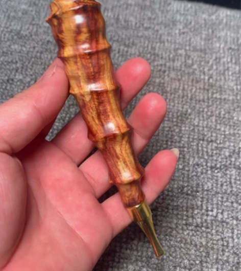 包邮海南黄花梨，竹节烟斗烟嘴，手工雕刻制作...