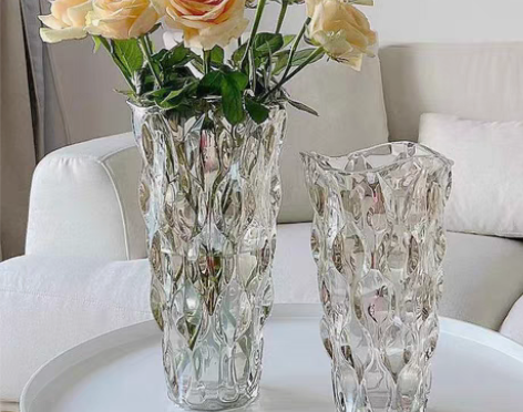 包邮美式琉光水晶玻璃花瓶客厅卧室插花装饰器...