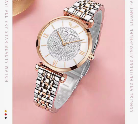 海外代购原版阿玛尼 女式手表 钢带 满天星...