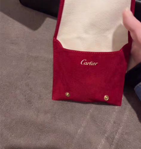 Cartier 卡地亚 红色绒布手表便携旅...