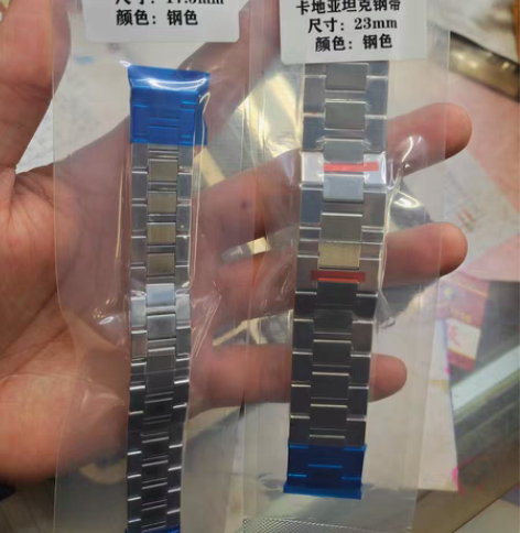 包邮卡地亚表带伦敦坦克钢带不锈钢精钢表链手...