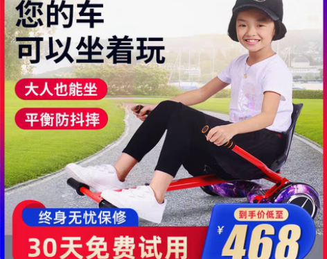 转卖申燕超盛平衡车改装卡丁车支架儿童8-1...