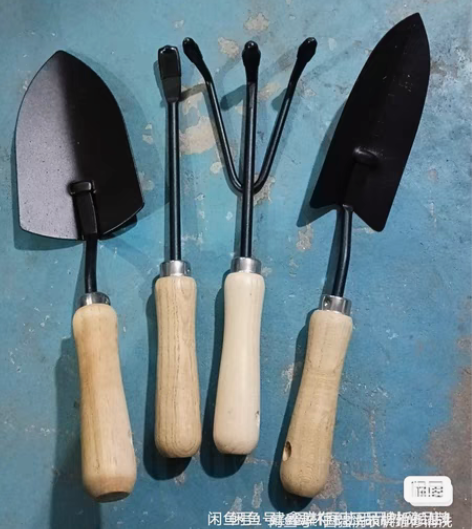 包邮外贸种花盆栽工具家庭园艺多肉种植木柄小...