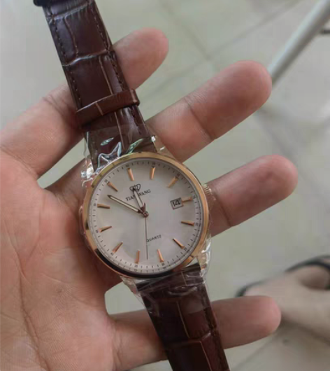 包邮全新天王手表真皮皮带手表 全新天王表G...