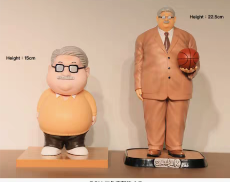 转卖灌篮高手Q版安西教练手办老爹模型摆件三...