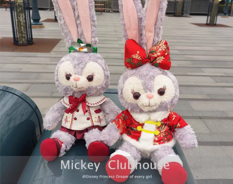 转卖迪士尼新年唐装星黛露玩偶毛绒公仔芭蕾兔...