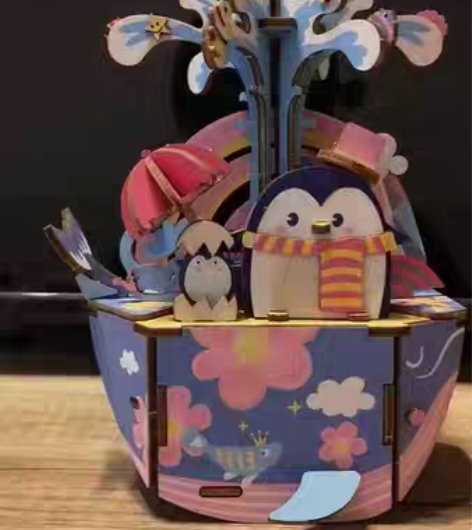 包邮Robotime/若态 八音盒 手工d...