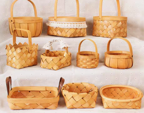 转卖野餐篮春游编织小篮子户外手提篮水果鸡蛋...