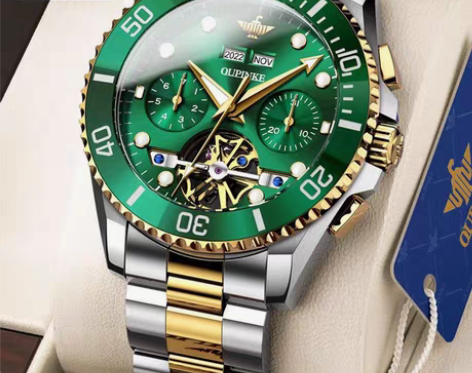 包邮2022年新款瑞士欧品客男士手表多功能...