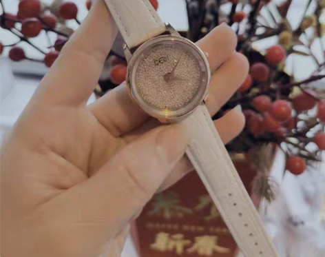 包邮满天星镶钻女表高级感法式女款轻奢小众手...