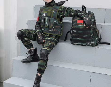 转卖儿童迷彩服套装男女童特种兵夏令营拓展训...