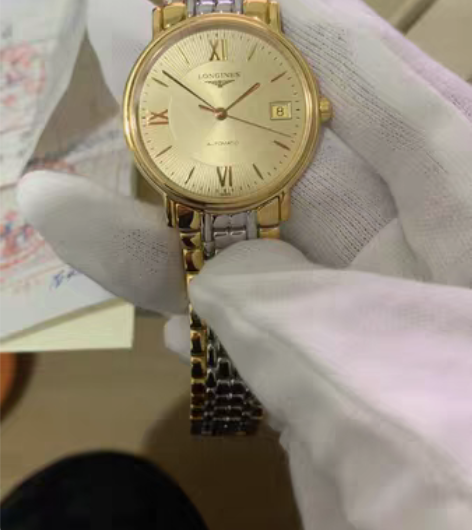 浪琴手表机械式镀金13年表行购买有发票信用...