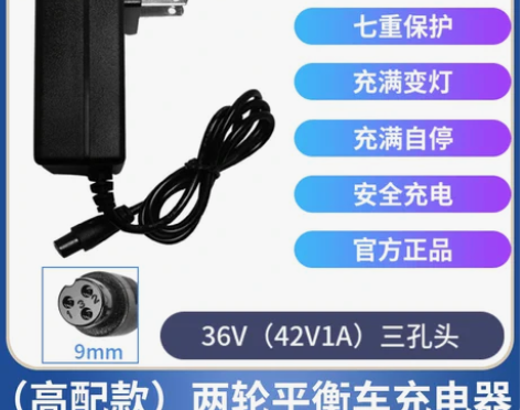 转卖两轮电动平衡车充电线36V锂电池42v...