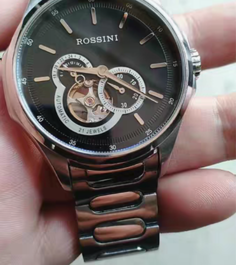 包邮罗西尼机械表 男表腕表6713 镂空机...