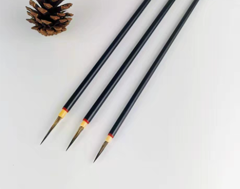 包邮兔毛勾线毛笔大中小一套，国画山水叶筋笔...