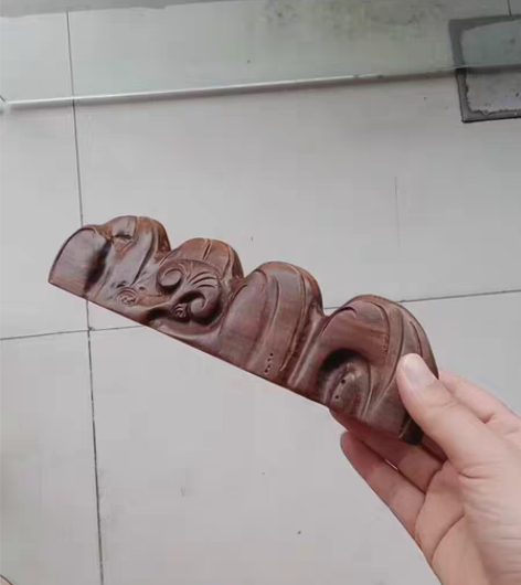 包邮红木毛笔搁实木毛笔架红酸枝手工灵芝笔搁...