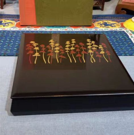 包邮象彦漆器 砚箱 书盒 储物盒 金莳绘 ...