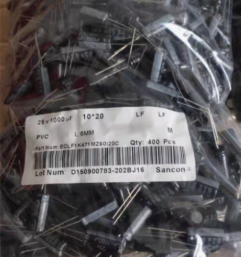 包邮全新原装25v1000UF直插铝电解电...