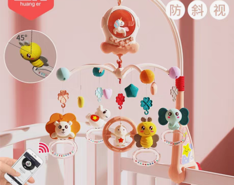 转卖宝宝音乐床铃婴儿新生益智床头旋转摇铃悬...