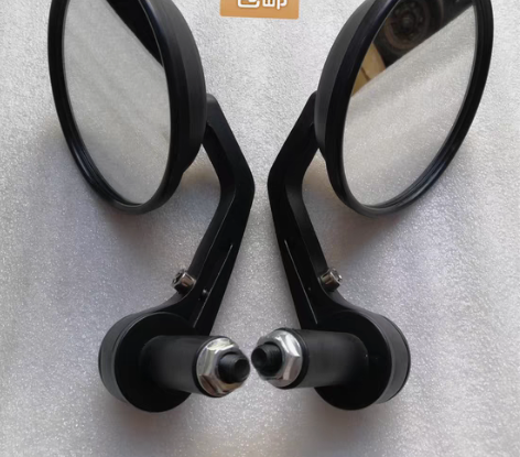 包邮银钢拿铁摩托车车把后视镜YG200-8...