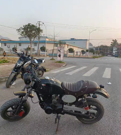 银钢小怪兽改装复古风 才换的新胎到手就骑 ...