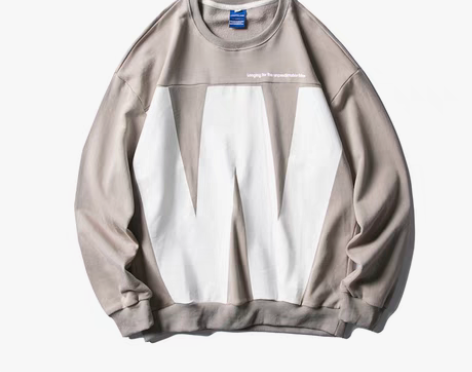 转卖有术潮牌圆领卫衣男秋季潮流大字母印花宽...