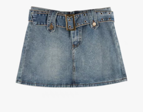 转卖辣妹显瘦高腰短裙牛仔裙半裙夏季不规则包...