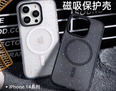 包邮ROCK适用于苹果14手机壳磁吸iPh...