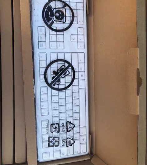 出200套戴尔全新有线键盘KB212白色键...
