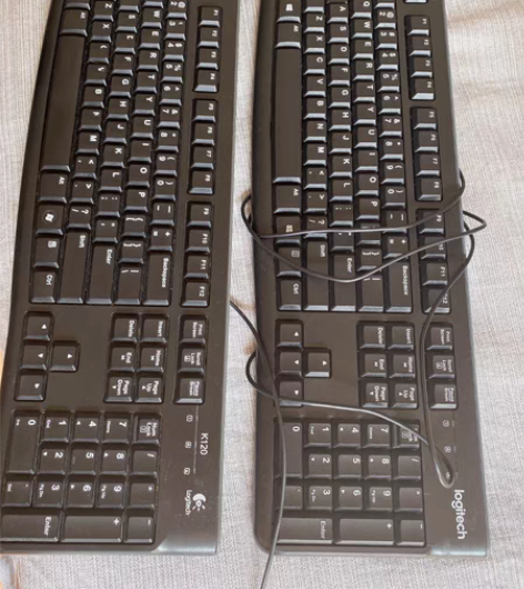 包邮一个罗技键盘，一个k120键盘，都是超...