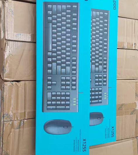 包邮全新正品雷柏x125S有线键鼠套装 全...