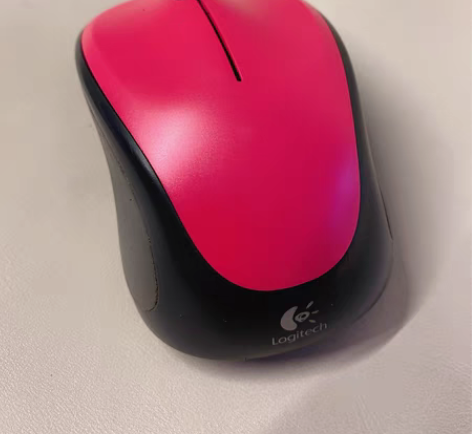 包邮罗技无线鼠标 粉色适合女孩子 适合手小...