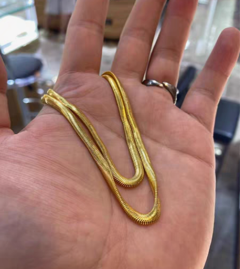 包邮黄金蛇骨链  25克左右，各种长度都有...