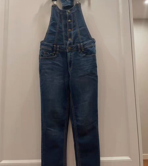 拉夏贝尔旗下 拉贝缇 品牌 直筒 牛仔 背...