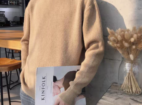 转卖南极人男毛衣秋季半高领港风潮流羊毛绒衫...