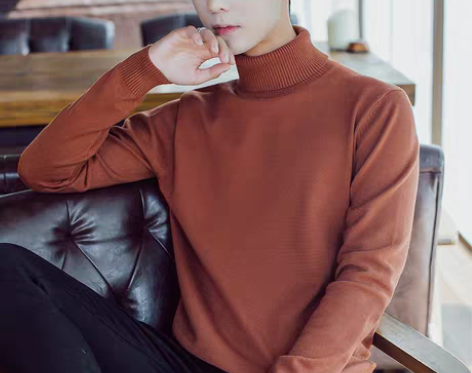 转卖高领毛衣男加绒冬季新款男士内搭加厚半针...